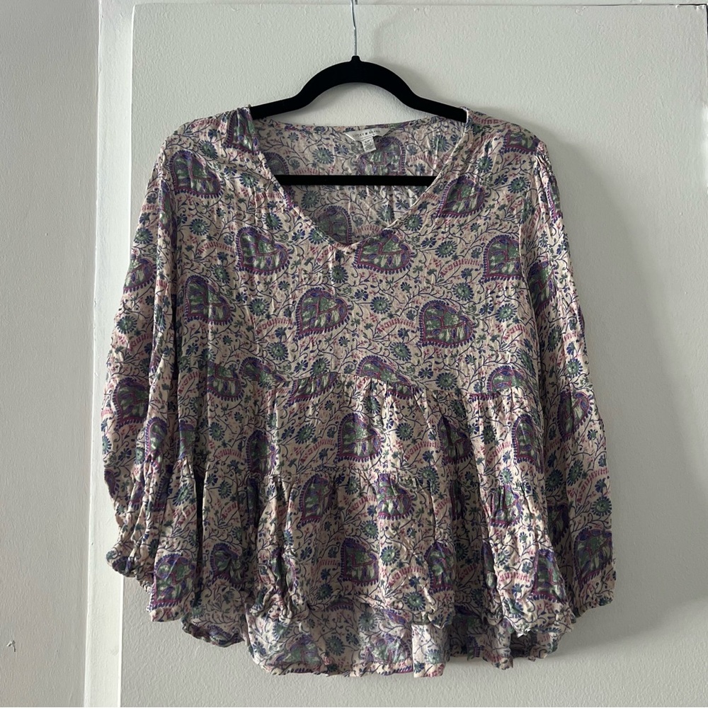 Lucky Brand Multicolor Patterned Blouse-super cute!